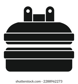 Chemical press machine icon simple vector. Medicine factory. Formation control