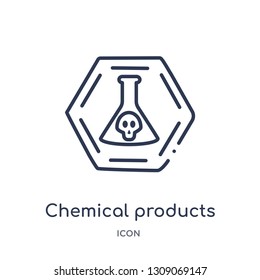 Chemical Products Icon Signs Outline Collection Stock Vector (Royalty ...