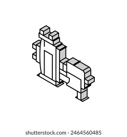 chemical pump engineer isometric icon vector. chemical pump engineer sign. isolated symbol illustration