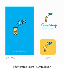 Chemical reaction  Company Logo App Icon and Splash Page Design. Creative Business App Design Elements