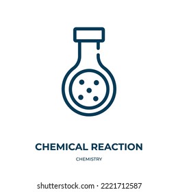 Chemical reaction icon. Linear vector illustration from chemistry collection. Outline chemical reaction icon vector. Thin line symbol for use on web and mobile apps, logo, print media.