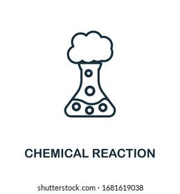 Chemical Reaction icon. Simple line element from biotechnology icons collection. Outline Chemical Reaction icon for templates, software and infographics.