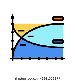 chemical reaction kinetics color icon vector. chemical reaction kinetics sign. isolated symbol illustration