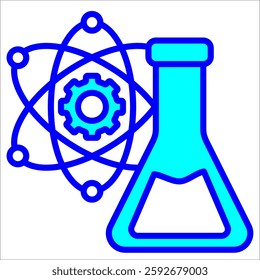 Chemical Reaction Simple Icon Vector Illustration Concept