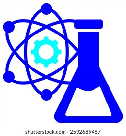 Chemical Reaction Simple Icon Vector Illustration Concept