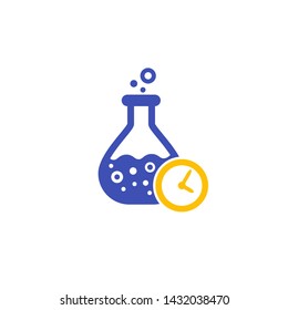 Chemical Reaction Time Icon On White