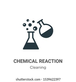 Chemical reaction vector icon on white background. Flat vector chemical reaction icon symbol sign from modern cleaning collection for mobile concept and web apps design.
