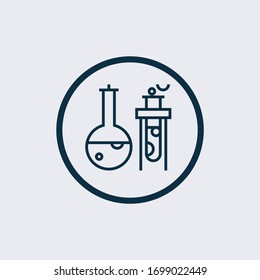 Chemical reaction vector icon on white background. Flat vector chemical reaction icon symbol sign from modern chemistry collection for mobile concept and web apps design.