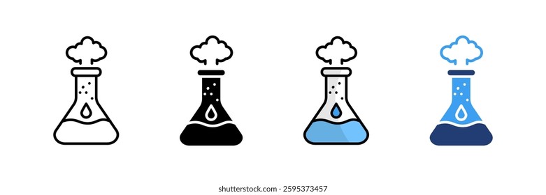 Chemical Reactions Icon Set Multiple Style Collection
