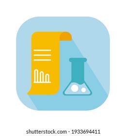 chemical report icon vector. chemistry flat icon with shadow style