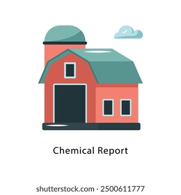 Chemical Report   Vector Flat Icon Design illustration Symbol on White background EPS 10 File 