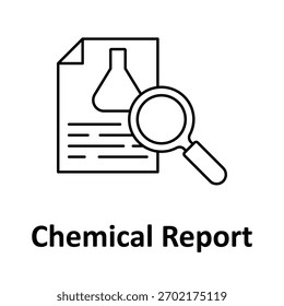 Chemical Report Vector Icon which can easily modify or edit
