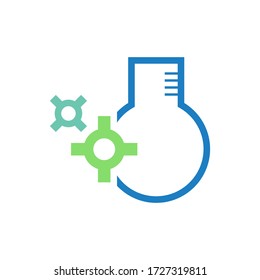 Chemical research logo template vector icon design