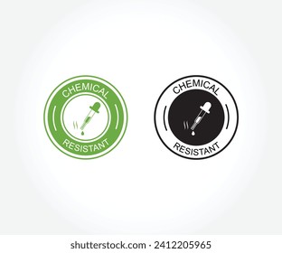 Chemical resistance icon vector design 