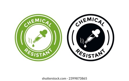 Chemical resistant vector logo badge. Suitable for product label