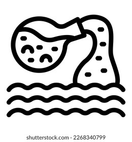 Chemical reuse icon outline vector. Paper factory. Reduction process