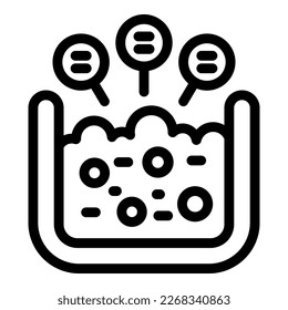 Chemical reuse icon outline vector. Paper waste. Process plant