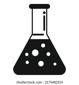 Chemical school flask icon simple vector. University study. College student