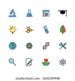 Chemical science icon vector icon set