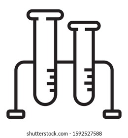 Chemical science lab equipment icon. Vector illustration C series