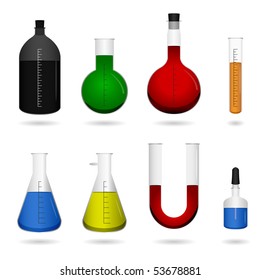 Chemical Science Lab Equipment Vector