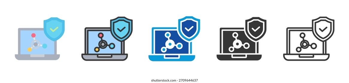 Conjunto de iconos de seguridad química Multi Style Varias colecciones