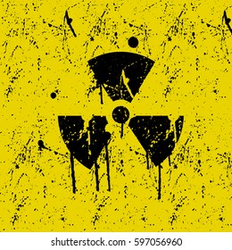 Chemical sign grunge effect, vector illustration