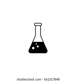 Chemical solid icon,  laboratory glass sign, vector graphics
