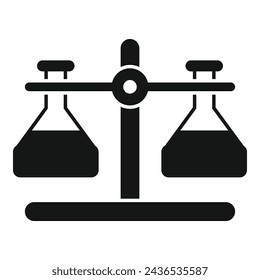 Chemical stand flask icon simple vector. Molecule experiment. Quality genetic
