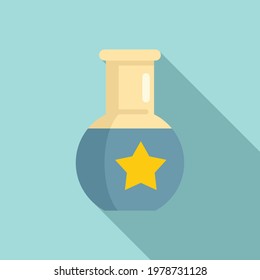 Chemical star flask icon. Flat illustration of Chemical star flask vector icon for web design