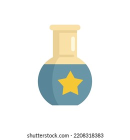 Chemical star flask icon. Flat illustration of Chemical star flask vector icon isolated on white background