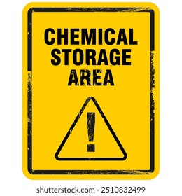 Chemical storage area, sign vector