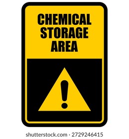 Chemical storage area, sign vector