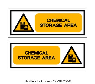 Chemical Storage Area Symbol Sign ,Vector Illustration, Isolate On White Background Label .EPS10