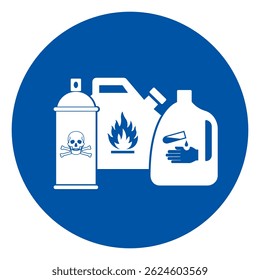 Chemical Storage Area Symbol Sign, Vector Illustration, Isolate On White Background Label .EPS10