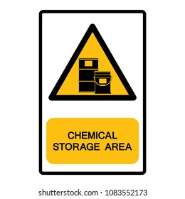 Chemical Storage Area Symbol, Vector Illustration, Isolate On White Background Icon. EPS10