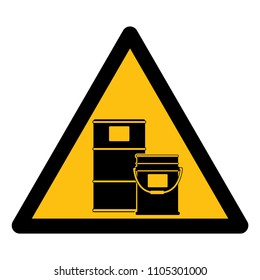 Chemical Storage Area Symbol, Vector Illustration, Isolate On White Background Label. EPS10 