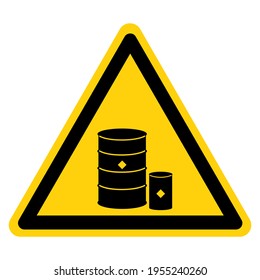 Símbolo de área de almacenamiento químico, Ilustración vectorial, Aislado en etiqueta de fondo blanco. EPS10