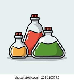 Chemical storage bottles, specialized laboratory containers designed to safely store, transport, and handle various chemicals in scientific and industrial settings