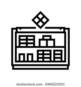 chemical storage energy line icon vector. chemical storage energy sign. isolated contour symbol black illustration