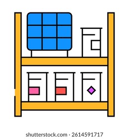 chemical storage energy line icon vector. chemical storage energy sign. isolated symbol illustration