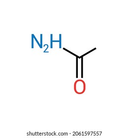 estructura química de Acetamida (C2H5NO)