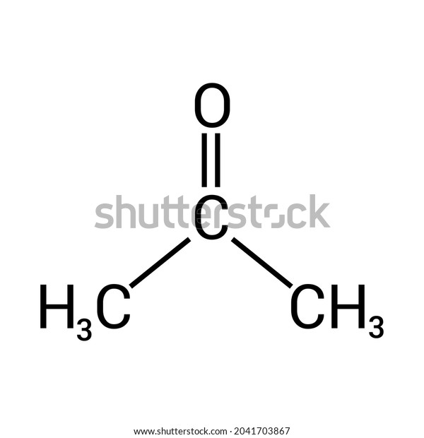 Chemical Structure Acetone C3h6o Stock Vector (Royalty Free) 2041703867 ...