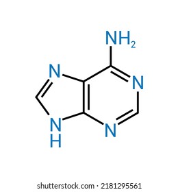 Chemical Structure Of Adenine (C5H5N5)