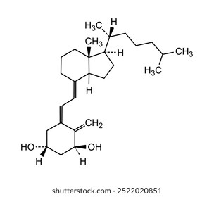 Estrutura química do alfacalcidol, substância medicamentosa