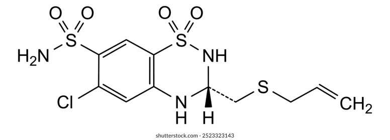 Estrutura química da altizida, substância medicamentosa