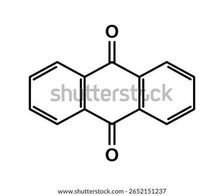 Chemical structure of Anthracene-9,10-dione or Anthraquinone