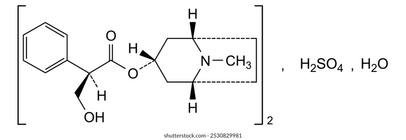 Estrutura química do sulfato de atropina, substância medicamentosa