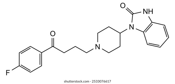 Estrutura química do benperidol, substância medicamentosa