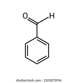 chemical structure of Benzaldehyde (C7H6O)